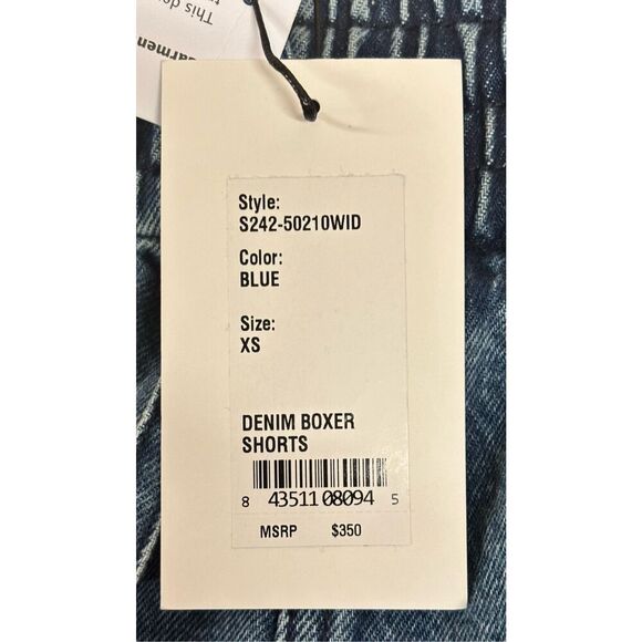 3.1 Phillip Lim Denim Boxer Short NWT Size XS - Picture 11 of 12